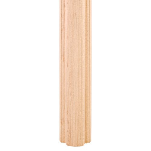 Hardware Resources 42" x 2" Column Moulding Half Round Smooth Pattern in Poplar Wood