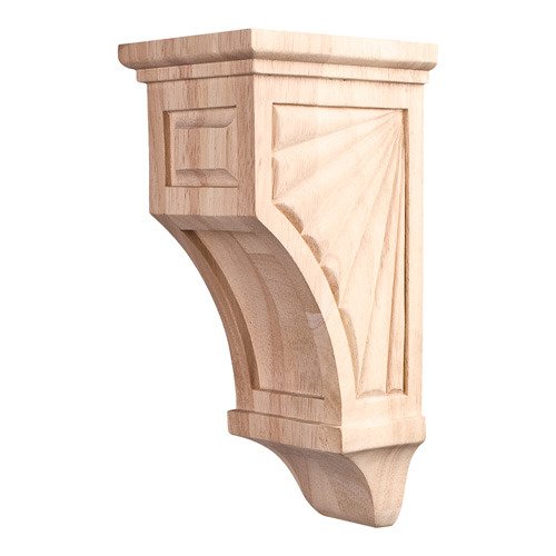 Hardware Resources 10" Scalloped Mission Corbel in Hard Maple Wood