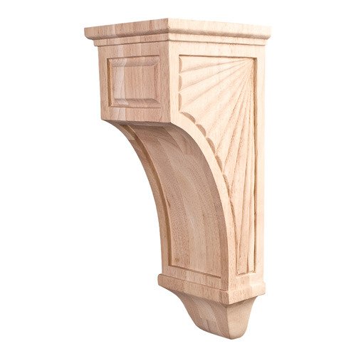 Hardware Resources 14" Scalloped Mission Corbel in Cherry Wood