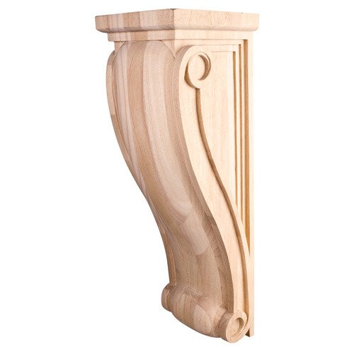 Hardware Resources Large Neo Gothic Traditional Corbel in Alder Wood
