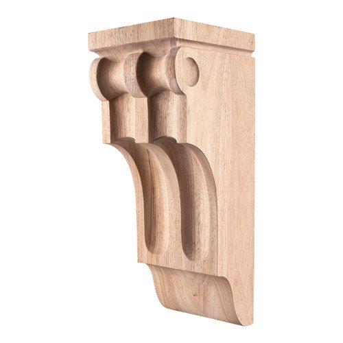 Hardware Resources 5" x 14" x 6" Small Corinthian Transitional Corbel in Alder Wood