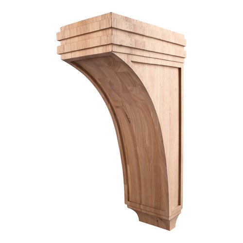 Hardware Resources 7" x 22" x 12" Mission Corbel in Rubberwood Wood