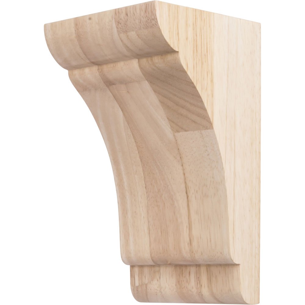 Hardware Resources 5" x 6" x 10" Transitional Corbel in Rubberwood Wood