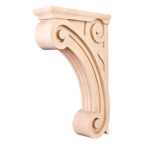 Hardware Resources 3" x 14" x 9" Open Space Traditional Corbel in Alder Wood