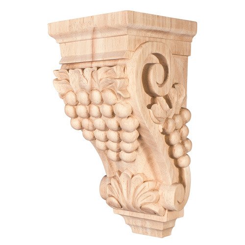 Hardware Resources Small Grape Traditional Corbel in Cherry Wood