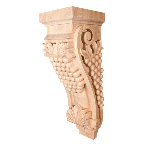 Hardware Resources Large Grape Traditional Corbel in Hard Maple Wood