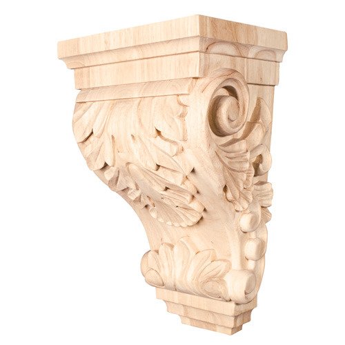 Hardware Resources 14" Acanthus Traditional Corbel in Alder Wood