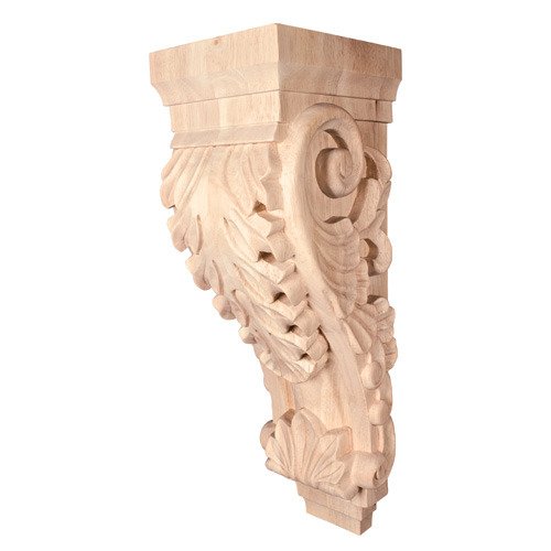 Hardware Resources Large Acanthus Traditional Corbel in Alder Wood