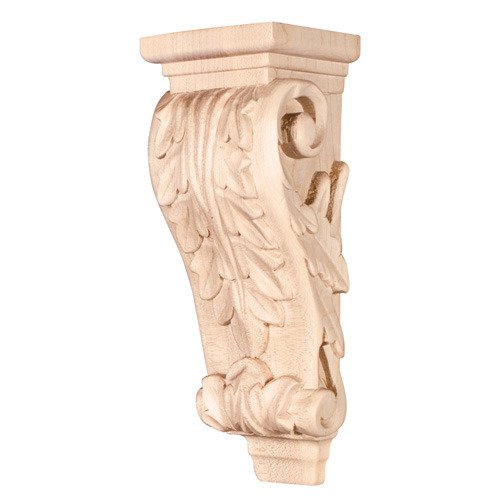 Hardware Resources 2 1/2" x 7" x 2 5/8" Acanthus Traditional Corbel in Cherry Wood