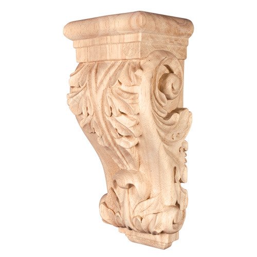Hardware Resources Low Profile Acanthus Traditional Corbel in Alder Wood