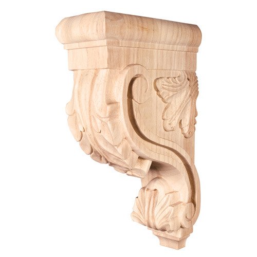 Hardware Resources 13" Acanthus Traditional Corbel in Alder Wood