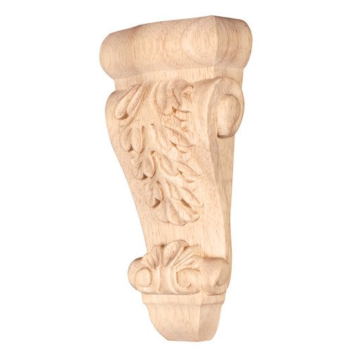 Hardware Resources Small Low Profile Acanthus Traditional Corbel in Alder Wood