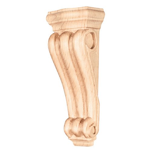 Hardware Resources Low Profile Traditional Corbel in Rubberwood Wood