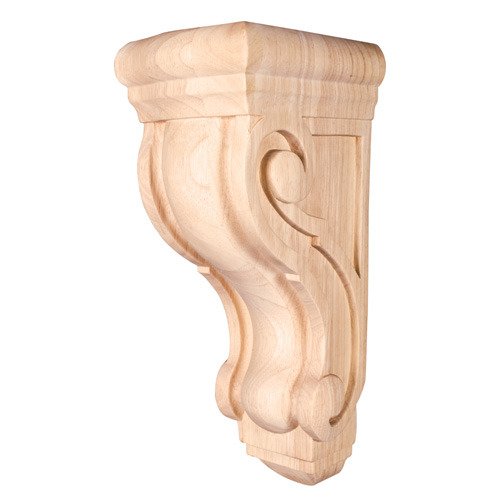 Hardware Resources 5" x 14" x 6 3/4" Rounded Traditional Corbel in Cherry Wood