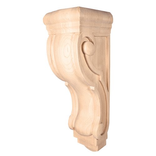 Hardware Resources 22" Rounded Traditional Corbel in Alder Wood