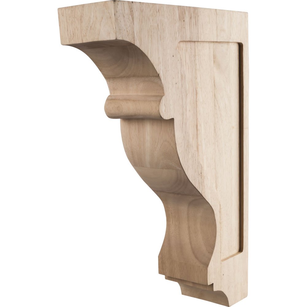 Hardware Resources 2 1/2" x 6" x 12" Transitional Contour Corbel in Hard Maple Wood