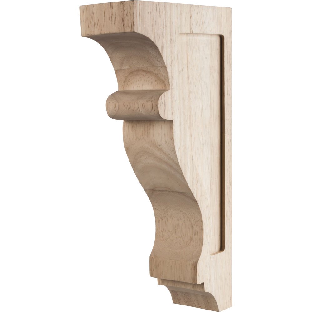 Hardware Resources 3 1/2" x 10" x 16" Transitional Contour Corbel in Rubberwood Wood