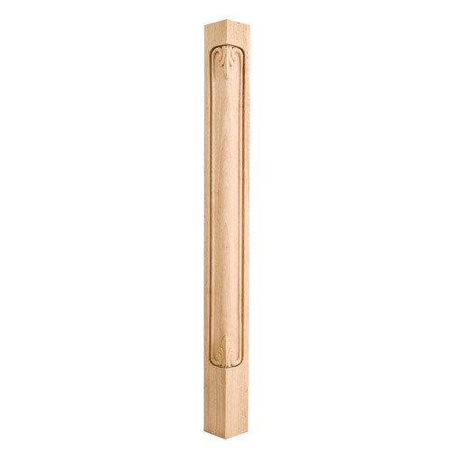Hardware Resources 35 1/2" Acanthus Traditional Corner Post in Hard Maple Wood