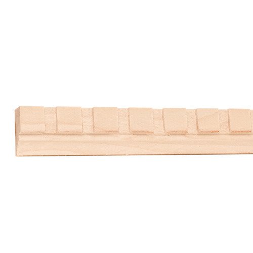 Hardware Resources 1" x 5/16" Dentil with 1/4" gap and 7/8" teeth in Poplar Wood (120 Linear Feet)