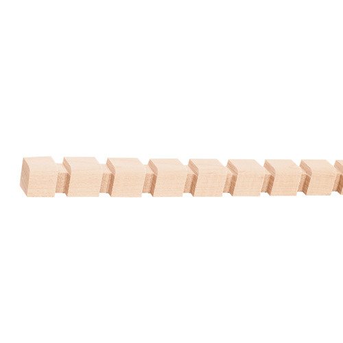 Hardware Resources 5/8" x 1/2" Dentil with 1/4" gap and 5/8" teeth in Oak Wood (120 Linear Feet)