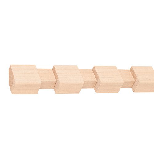 Hardware Resources 1" x 5/8" Dentil with 3/4" gap and 1" teeth in Alder Wood (120 Linear Feet)