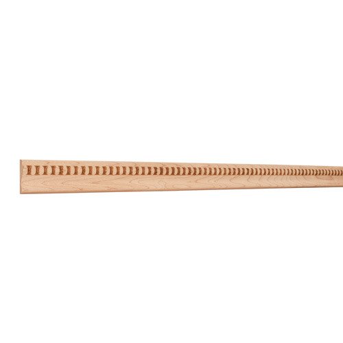 Hardware Resources 1-1/4" x 5/16" Beaded Embossed Moulding in Maple Wood (8 Linear Feet)