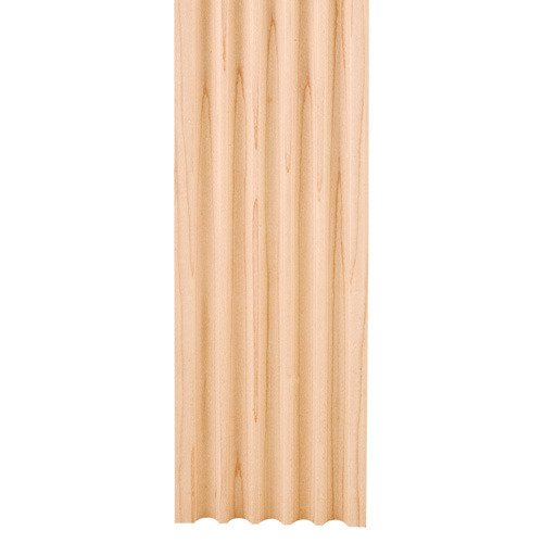 Hardware Resources 96" x 3" X 5/8" Fluted Moulding in Cherry Wood (8 Linear Feet)