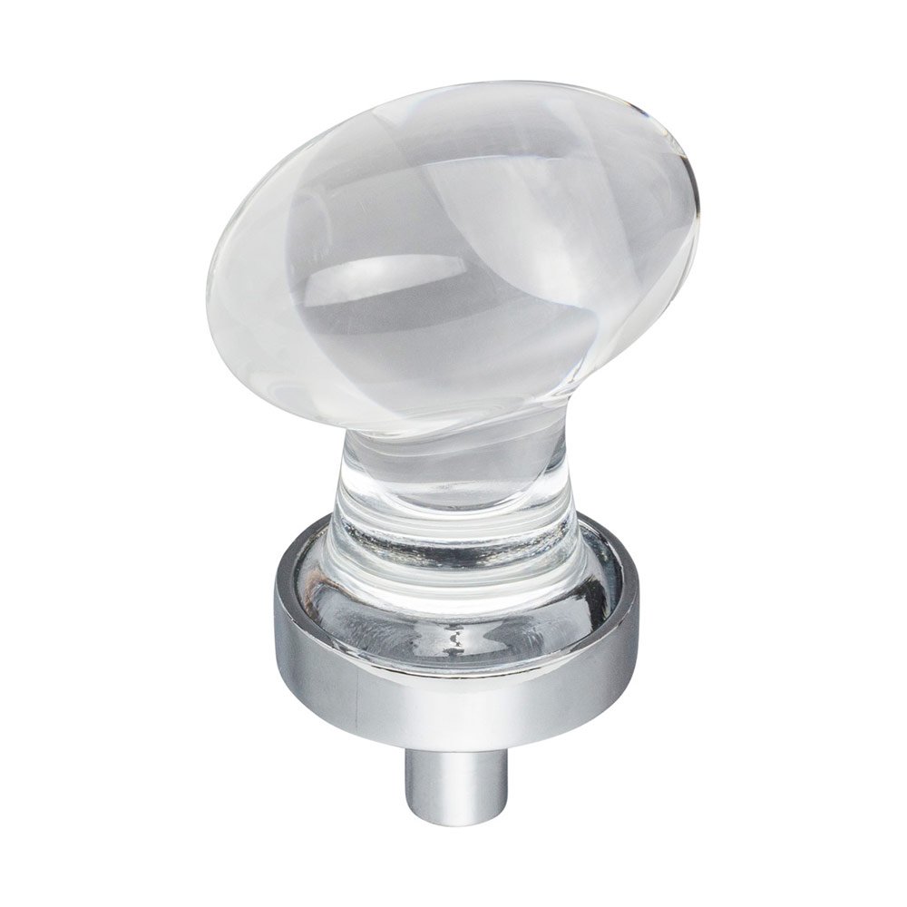 Jeffrey Alexander 1-1/4" Glass Cabinet Knob in Polished Chrome