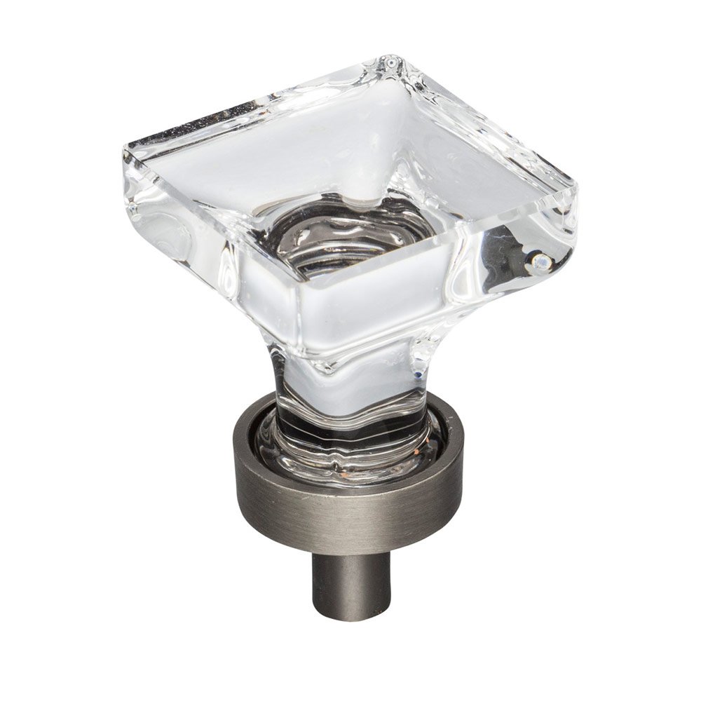 Jeffrey Alexander 1" Glass Cabinet Knob in Brushed Pewter