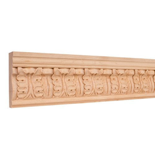 Hardware Resources 3 3/4" Acanthus Traditional Hand Carved Mouldings in Alder Wood (8 Linear Feet)