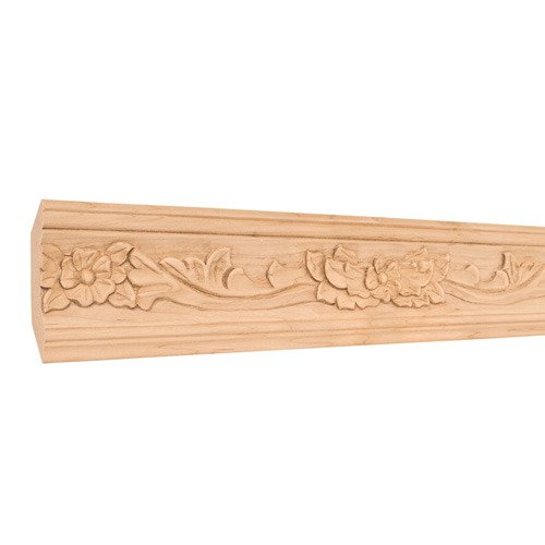 Hardware Resources Botanical Traditional Hand Carved Mouldings in Cherry Wood (8 Linear Feet)