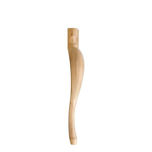 Hardware Resources 31" Queen Anne Traditional Leg in Rubberwood Wood