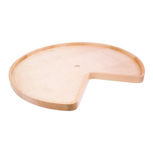 Hardware Resources 24" Kidney Wooden Lazy Susan with Hole