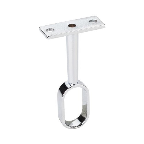 Hardware Resources Middle Mounting Bracket for Oval Closet Rod in Polished Chrome