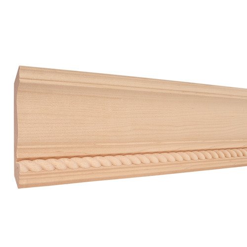 Hardware Resources 5-3/4" x 7/8" Crown Moulding with 3/4" Rope in Poplar Wood (8 Linear Feet)