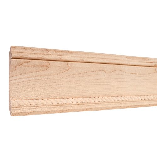 Hardware Resources 4-7/8" x 3/4" Crown Moulding with 1/2" Rope in Alder Wood (8 Linear Feet)