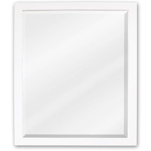 Elements Hardware 24" x 28" Mirror in White with Beveled Glass