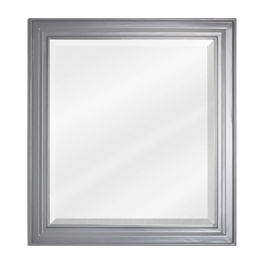 Elements Hardware 22" x 24" Mirror with Beveled Glass in Grey