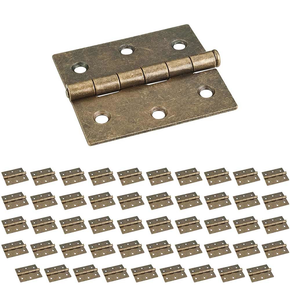 Hardware Resources (50 PACK) 3" x 2-3/4" Butt Hinge in Brushed Antique Brass