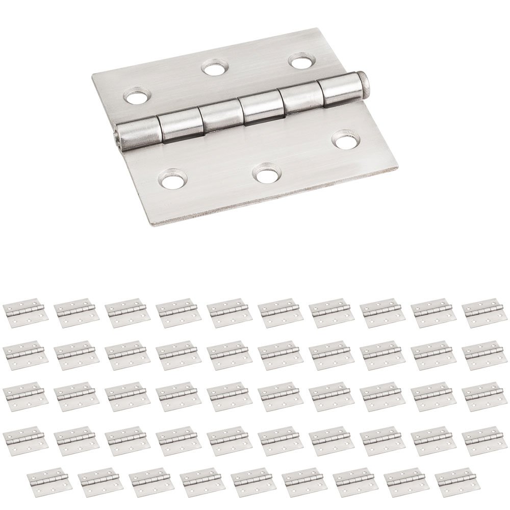 Hardware Resources (50 PACK) 3" x 2-3/4" Butt Hinge in Stainless Steel