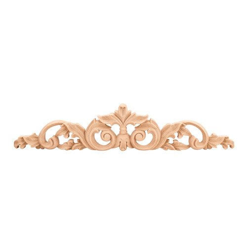 Hardware Resources 4 1/4" Acanthus Traditional Onlay in Alder Wood