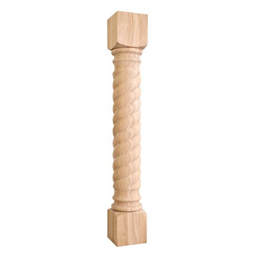 Hardware Resources 5" x 35 1/2" x 5" Rope Traditional Post in Cherry Wood