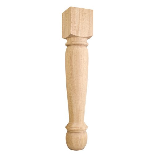Hardware Resources 6" x 35 1/2" x 6" Traditional Post in White Birch Wood