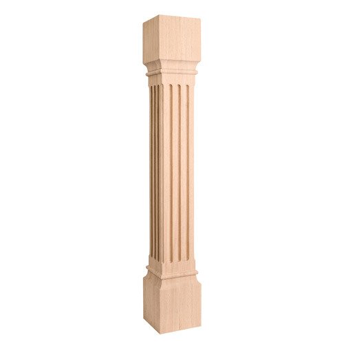 Hardware Resources Large Fluted Traditional Post in Hard Maple Wood