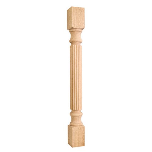 Hardware Resources 3 1/2" x 35 1/2" x 3 1/2" Reed Traditional Post in Cherry Wood