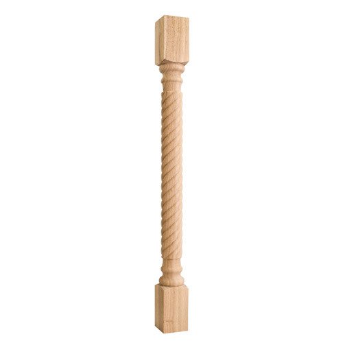 Hardware Resources 3" x 35 1/2" x 3" Rope Traditional Post in Cherry Wood