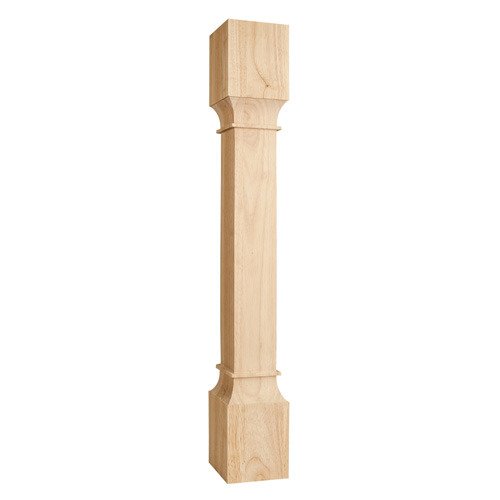 Hardware Resources 5" x 35 1/2" x 5" Square Transitional Post in Alder Wood