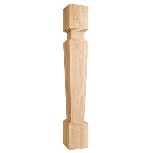 Hardware Resources Stacked Modern Post in Rubberwood Wood