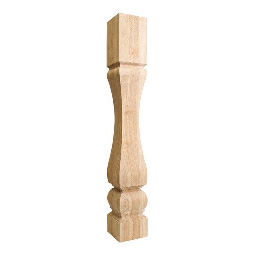 Hardware Resources 5" x 35 1/2" x 5" Baroque Traditional Post in Alder Wood