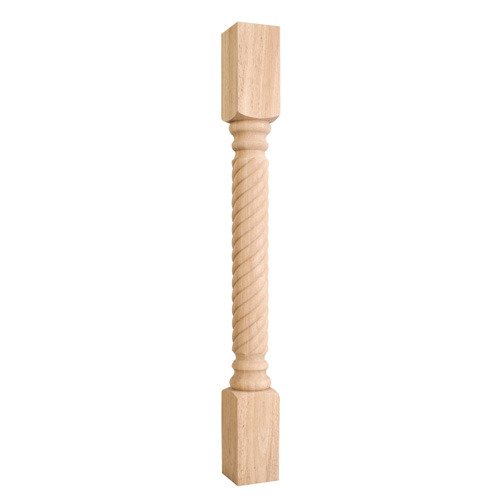 Hardware Resources 3 1/2" x 35 1/2" x 3 1/2" Rope Traditional Post in Alder Wood